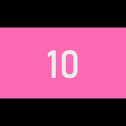 10 Seconds Countdown Timer | Pink Screen