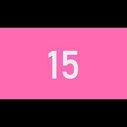 15 Seconds Countdown Timer | Pink Screen