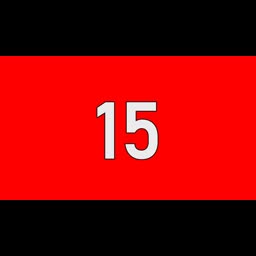 15 Seconds Countdown Timer | Red Screen