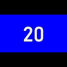 20 Seconds Countdown Timer | Blue Screen