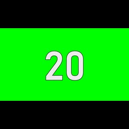 20 Seconds Countdown Timer | Green Screen