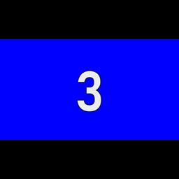 3 Seconds Countdown Timer | Blue Screen