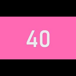 40 Seconds Countdown Timer | Pink Screen