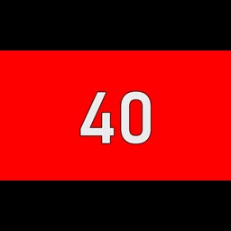 40 Seconds Countdown Timer | Red Screen