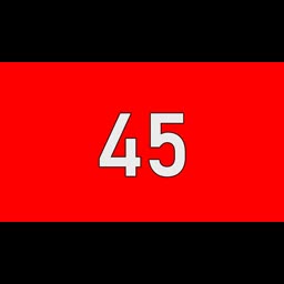 45 Seconds Countdown Timer | Red Screen