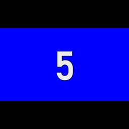 5 Seconds Countdown Timer | Blue Screen