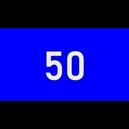 50 Seconds Countdown Timer | Blue Screen
