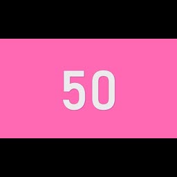 50 Seconds Countdown Timer | Pink Screen