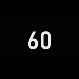 60 Seconds Countdown Timer | Black Screen