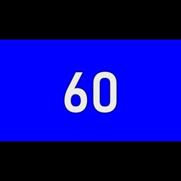 60 Seconds Countdown Timer | Blue Screen