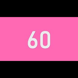 60 Seconds Countdown Timer | Pink Screen