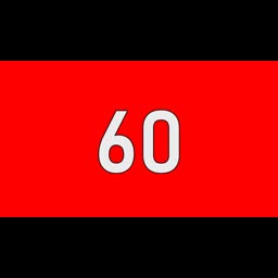 60 Seconds Countdown Timer | Red Screen